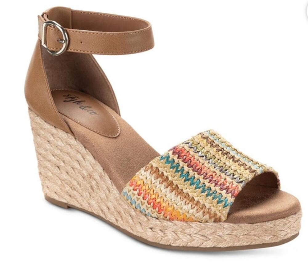 STYLE & CO Womens NEW Seleeney Wedge Sandals Heels | Size 12